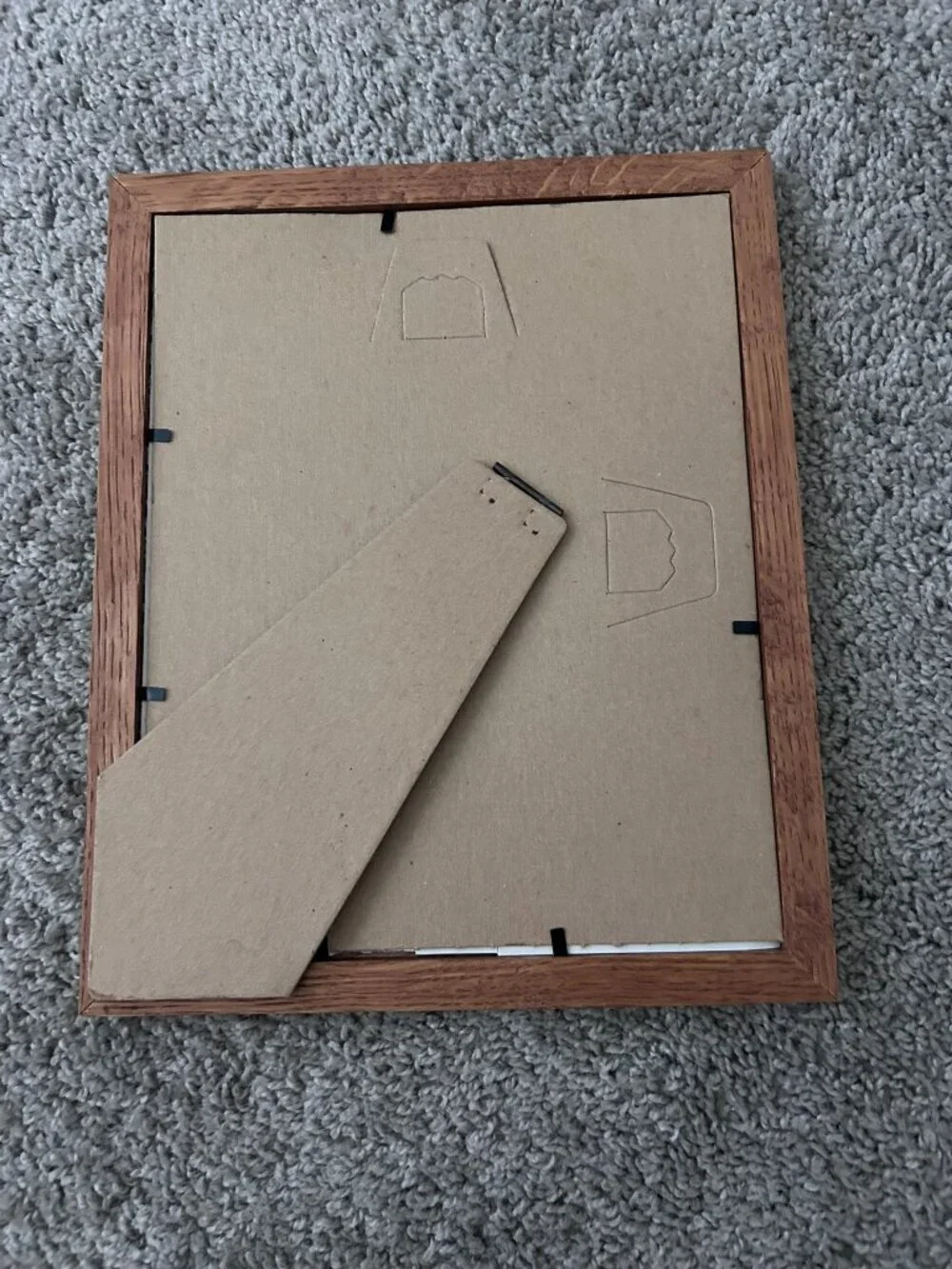 Vintage Brown Solid Wood Picture Frame 8x10 Photo Size w/Glass